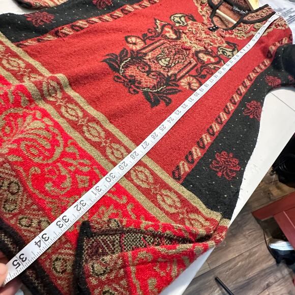 Silver Lane Red tapestry baroque sweater dress womans size Medium - Picture 12 of 12